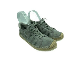 Marc Fisher Size 6M Womens Baila Lace Up Sneaker Shoes Dark Gray Fabric